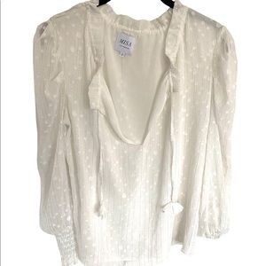 Misa Los Angeles White Blouse Size Small